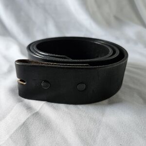GUC Unisex Black Leather Belt 34 Inches